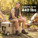 52 Quart Portable Hard Cooler with 6-Day Ice Retention and Wheels by LJGDeals