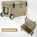 52 Quart Portable Hard Cooler with 6-Day Ice Retention and Wheels by LJGDeals