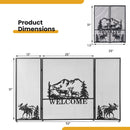 52 x 31 Inch Fireplace Screen by DirectDeals