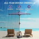 Rectangle Patio Umbrella with Crank Lift and Tilt Function by HouseOfZazla