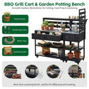 TOPMAX 62.3'' Patio Kitchen Island Solid Wood Kitchen Cart by HouseOfZazla