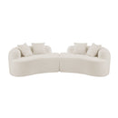 Curved 4 Seater Full Compression Sponge Sofa