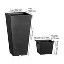 Set of 2 Tall Outdoor Planters 22 Inch