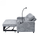 Modern Loveseat Pull Out Sofa Bed With Adjustable Backrest, Two Cup Holders, A Phone Holder, Three Charging Ports And Side Storage Pockets For Living Room by HouseOfZazla