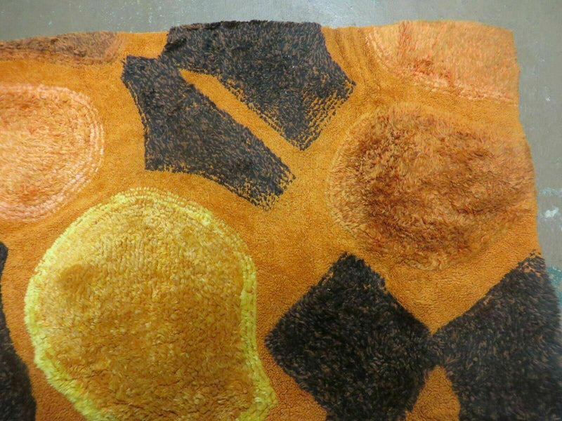 4' X 6' Modern Handmade Hooked Rug Wool Abstract Nice