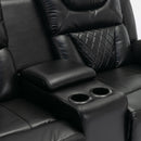 Home Theater Seating Manual Recliner Loveseat With Hide-Away Storage, Cup Holders And Led Light Strip For Living Room by HouseOfZazla