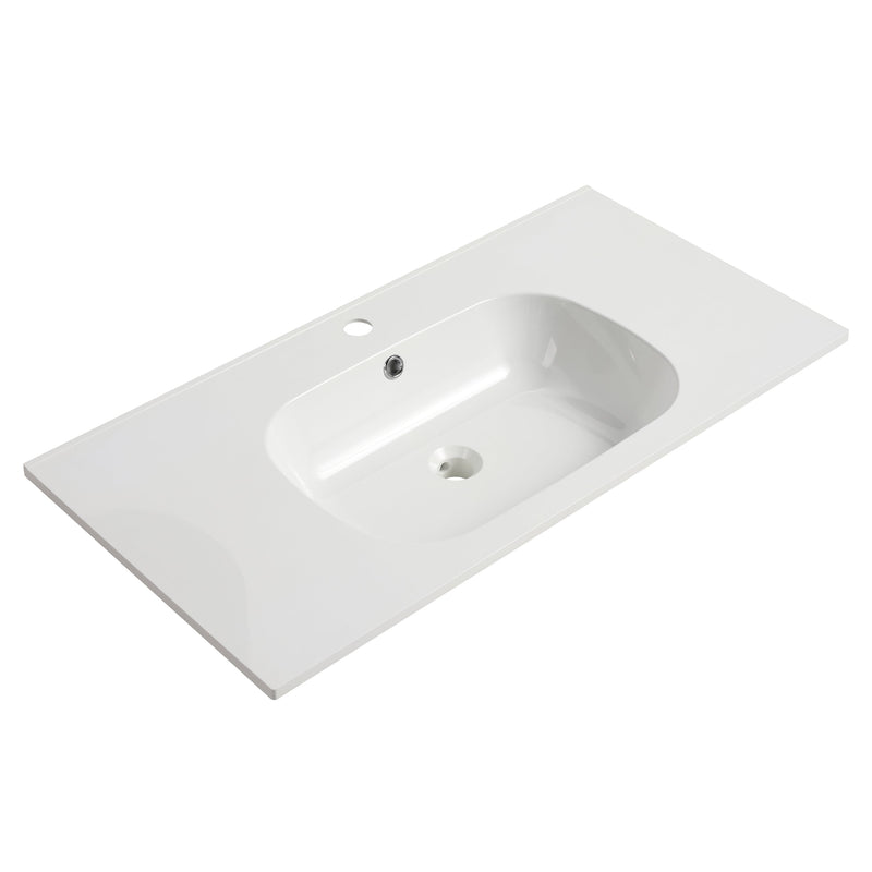 36 Inch Wall Mounted Bathroom Vanity With Gel Sink