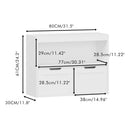 Book Organizer With Large Drawers And Open Shelves, Toy Storage Cabinet - White