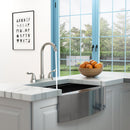 Stainless Steel Kitchen Sink Faucet With 2 Handles, 3 Hole Installation by HouseOfZazla