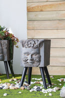 Greek God Statue Planter With Legs - Gray by Unique Piece Furniture