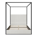 Canopy Bed With Tall Upholstered Headboard And 4 Poster by HouseOfZazla