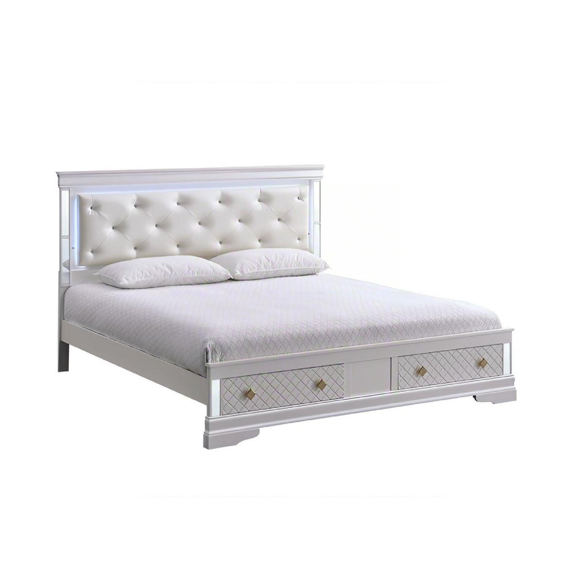 Verona - Bed With LED Accent Lighting, 2 Drawers, photo 4 of 6