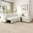Modular L-Shaped Sectional Sofa Bed With Pull-Out Sleeper, Cup Holders, And Storage by HouseOfZazla