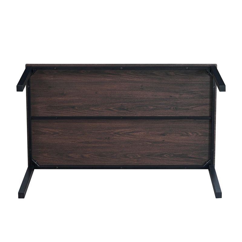 55.1" Dining Table - Walnut color table top with black leg