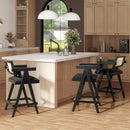 Milan - Modern Webbing Back Stool With Arms (Set of 3) by Unique Piece Furniture