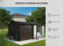 12x10 ft Metal Garden Shed Outdoor Storage by HouseOfZazla