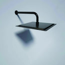 16" Shower Arm With Flange, Stainless Steel, Rust Resistant Design - Matte Black by HouseOfZazla