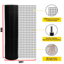 Vinyl Coated Hardware Cloth, 19 Gauge, For Poultry Cages And Home Improvement - Black by HouseOfZazla