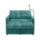 Modern Loveseat Pull Out Sofa Bed With Adjustable Backrest, Two Cup Holders, A Phone Holder, Three Charging Ports And Side Storage Pockets For Living Room by HouseOfZazla