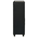 Ravenne 5-drawer Velvet Upholstered LED Chest of Drawers Black by Unique Piece Furniture