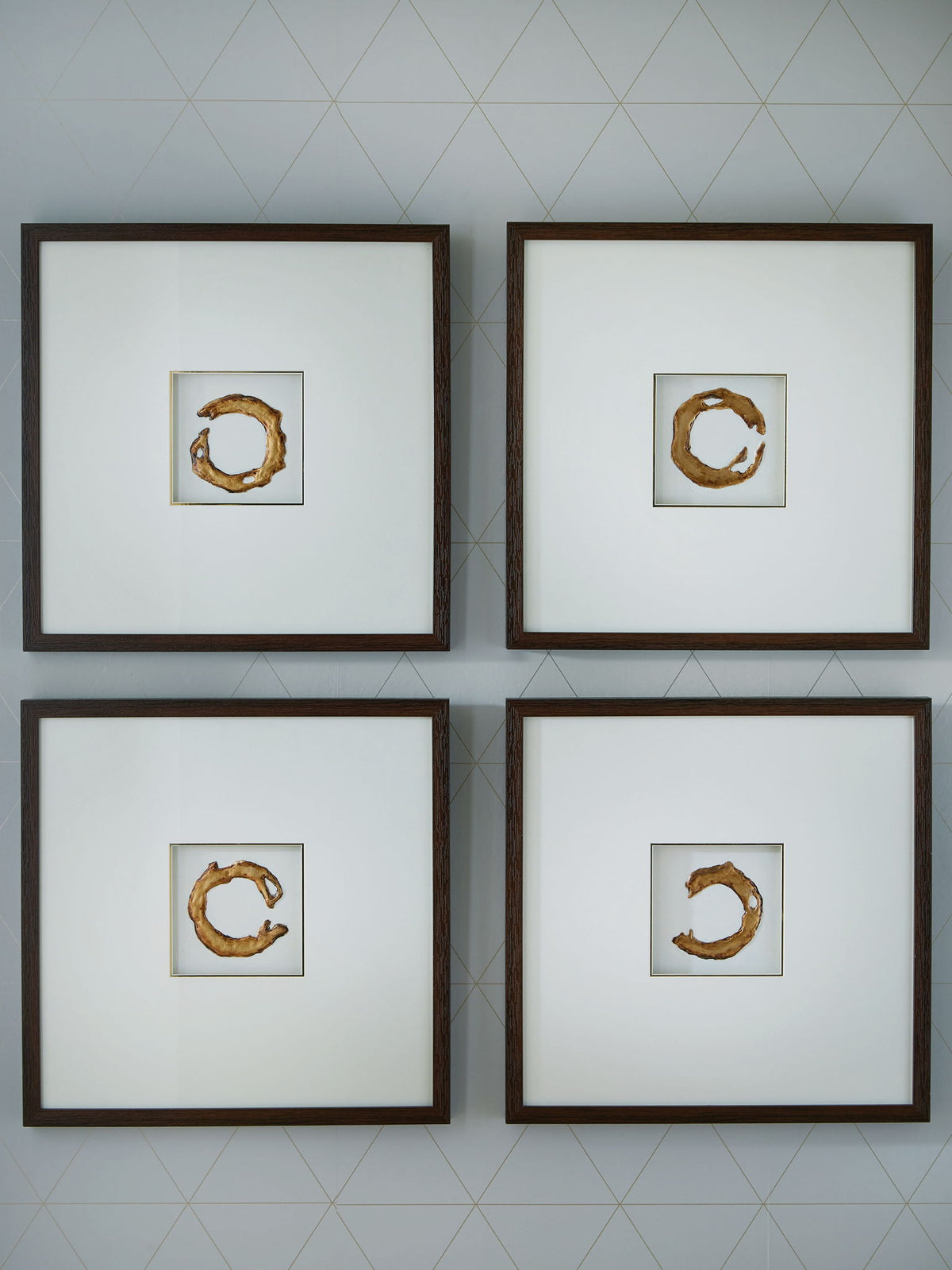 Dallbourne - Wall Art Set (Set of 4) - White / Gold Finish, photo 3 of 6