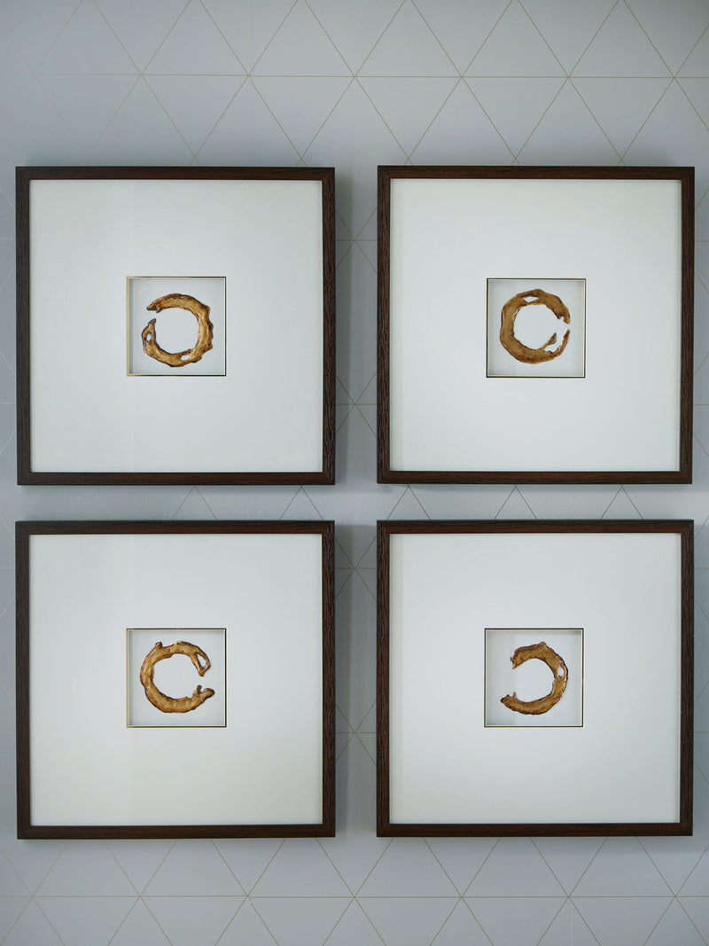 Dallbourne - Wall Art Set (Set of 4) - White / Gold Finish, photo 3 of 6