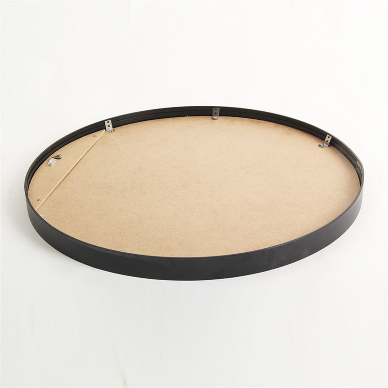 28" Wall Round Circle Mirror Bathroom Make Up Vanity Mirror - Black