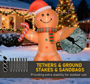 Outdoor Inflatable Gingerbread Man with Candy Cane