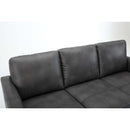 77"Antique Gray Luxury Genuine leather match contemporary sofa with USB charger,3 seats comfy coach for living room home office