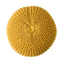Bordeaux Knitted Cotton Round Pouf Ottoman Floor Cushion