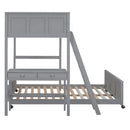 Full Over Full Bunk Bed With Desk