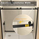 Semi-Frameless Double Sliding Glass Shower Doors