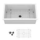 Rectangular Deep Single Bowl Kitchen Sink With Dual Mount Installation by HouseOfZazla