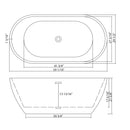 Elegant Oval Freestanding Bathtub, Overflow & Pop Up Drain by HouseOfZazla