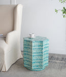 17x17x20" Capiz Design Stool