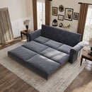 3 In 1 Convertible Sleeper Sofa With Nailhead Trim & Rolled Arm by HouseOfZazla