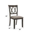 Claudia II - Side Chair (Set of 2) - Beige Fabric & Weathered Gray