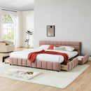 Modern Platform Bed Frame With Thick Fabric by Unique Piece Furniture