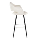Margarite - Contemporary Fixed Height BarStool With Square Footrest (Set of 2) by HouseOfZazla