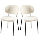 Boucle Dining Chairs, Dining Chairs With Metal Legs For Dining Room, Kitchen, Living Room by HouseOfZazla