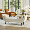 Alma Tufted Flared Arm Entryway Bench