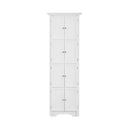 Tall Storage Cabinet With Doors And 4 Shelves For Living Room, Kitchen, Office, Bedroom, Bathroom, Modern by Unique Piece Furniture