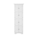 Tall Storage Cabinet With Doors And 4 Shelves For Living Room, Kitchen, Office, Bedroom, Bathroom, Modern by HouseOfZazla