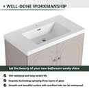 Contemporary Freestanding Bathroom Vanity With Resin Sink & Soft-Close Cabinet Doors by Unique Piece Furniture