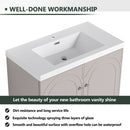 Contemporary Freestanding Bathroom Vanity With Resin Sink & Soft-Close Cabinet Doors by Unique Piece Furniture