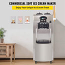 53" Freestanding 3-Flavors Commercial Soft Serve Yogurt Ice Cream Machine Maker With Auto Clean (SAK74031)