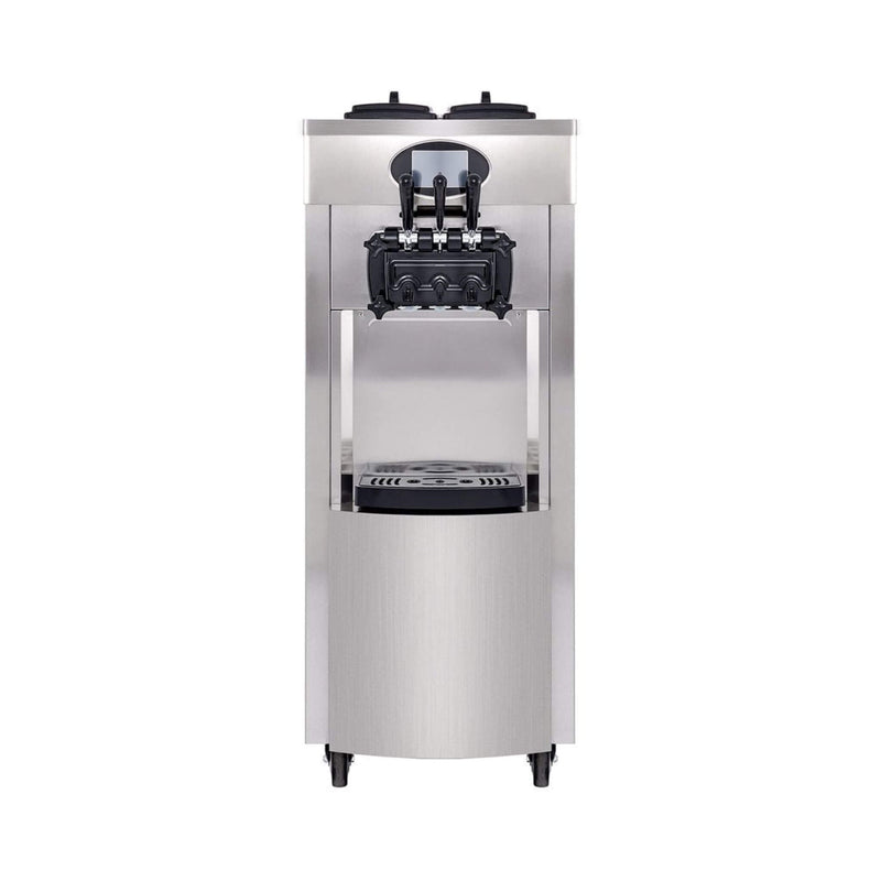 53" Freestanding 3-Flavors Commercial Soft Serve Yogurt Ice Cream Machine Maker With Auto Clean (SAK74031)