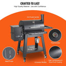 53" Heavy-Duty Portable Wood Pellet BBQ Grill With Cart (SAK93641)