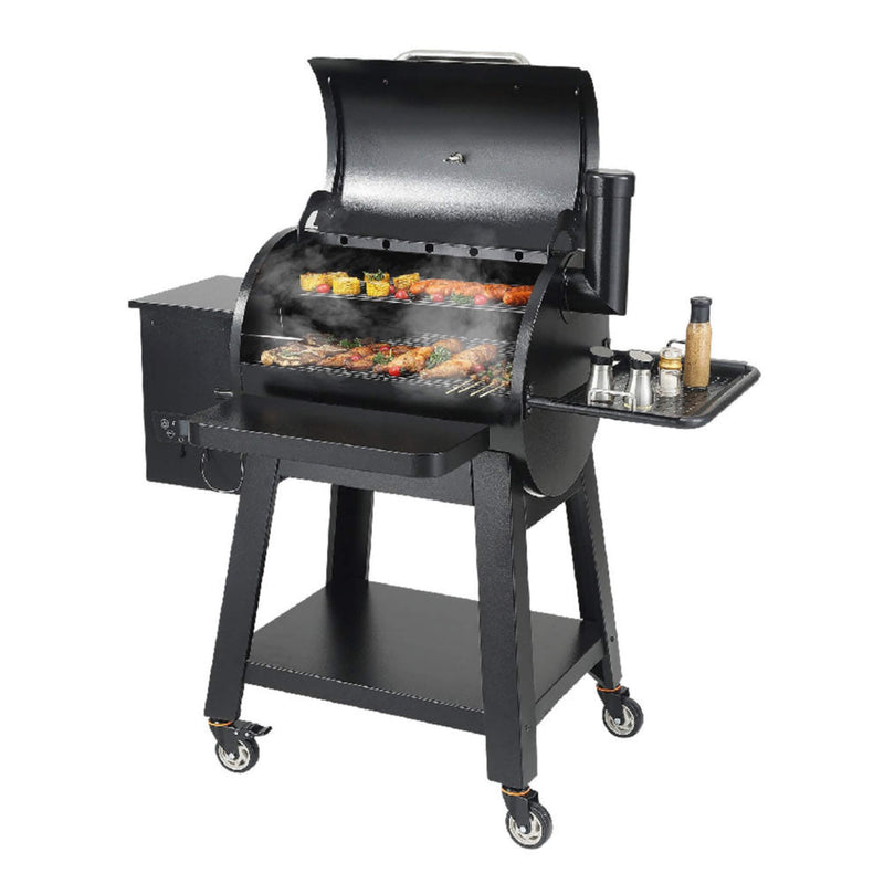 53" Heavy Duty Portable Wood Pellet BBQ Grill With Cart (SAK93641)