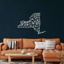 New York Map Metal Wall Art